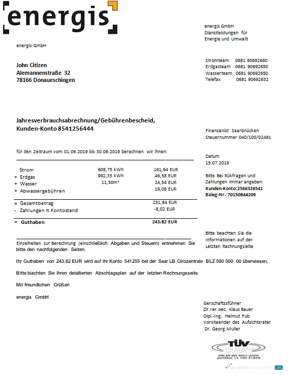 download download Germany Energis utility bill